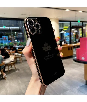 Силіконовий чохол "Plating Maple" для iPhone 14 Pro Max Чорний Силіконовий чохол "Plating Maple" для iPhone 14 Pro Max Чорний