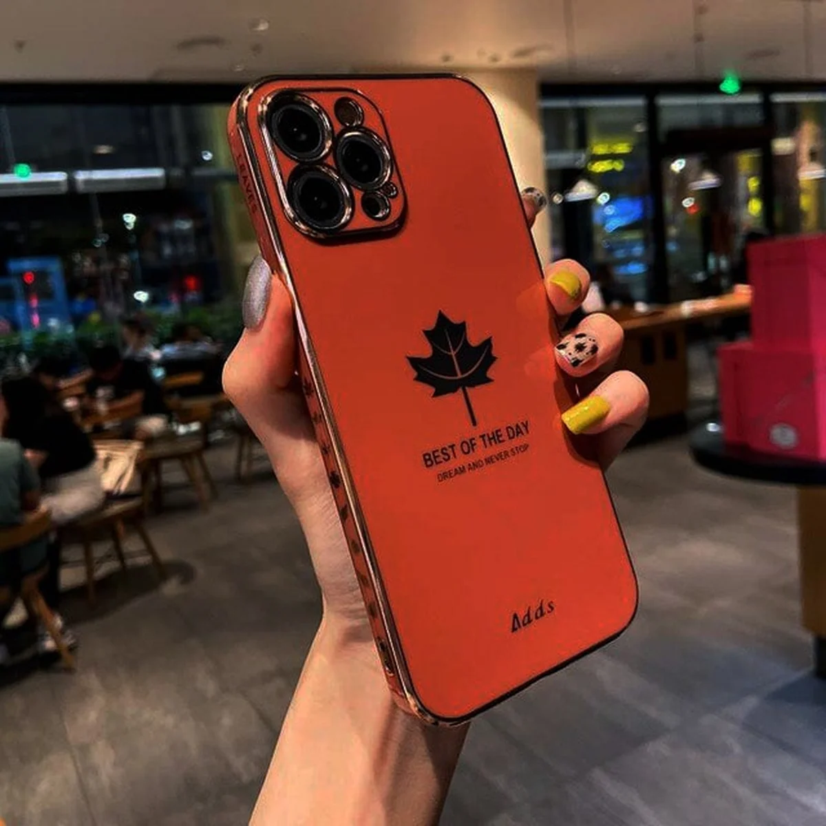 Силиконовый чехол "Plating Maple" для iPhone 14 Pro Max Crimson Red