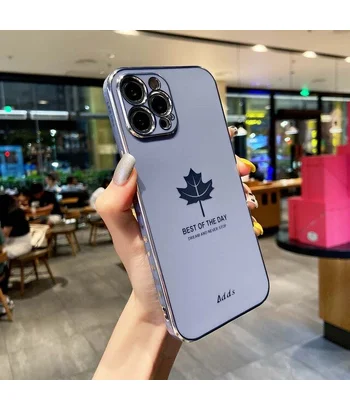 Силіконовий чохол "Plating Maple" для iPhone 14 Pro Max Лавандово-синій