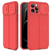Силиконовый чехол "Camshield" со шторкой для iPhone 13 Pro Красный
