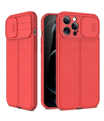 Силіконовий чохол "Camshield" зі шторкою для iPhone 12 Pro Max Червоний Силіконовий чохол "Camshield" зі шторкою для iPhone 12 Pro Max Червоний