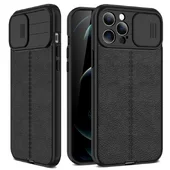 Силиконовый чехол "Camshield" со шторкой для iPhone 12 Pro Max Черный