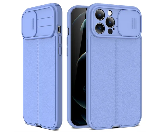 Силиконовый чехол "Camshield" со шторкой для iPhone 11 Pro Max Фиолетовый