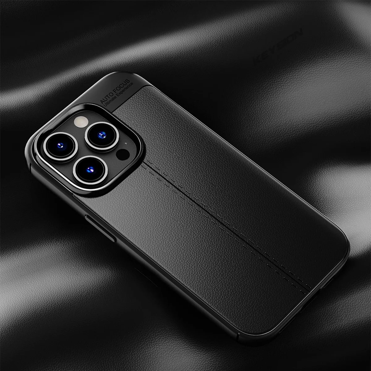 Силиконовый чехол "KEYSION" Shockproof для iPhone 14 Pro Черный