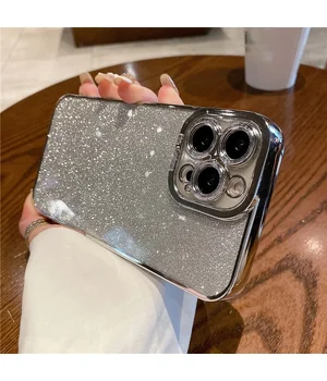 Силіконовий чохол "Shining Plating" для iPhone 12 Pro Max Срібний