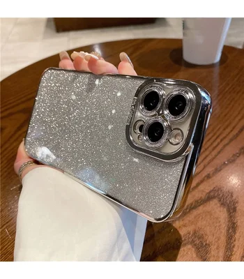 Силіконовий чохол "Shining Plating" для iPhone 12 Pro Max Срібний