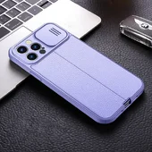 Силиконовый чехол "Camshield" со шторкой для iPhone 13 Pro Max Фиолетовый