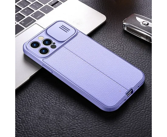 Силиконовый чехол "Camshield" со шторкой для iPhone 11 Pro Max Фиолетовый