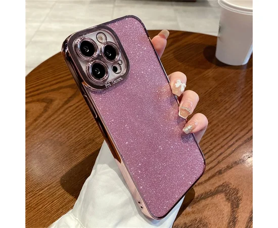 Силіконовий чохол "Shining Plating" для iPhone 12 Pro Max Рожевий