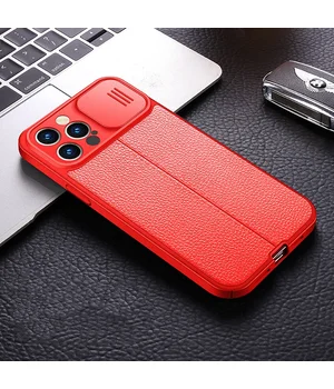 Силиконовый чехол "Camshield" со шторкой для iPhone 12 Pro Max Красный