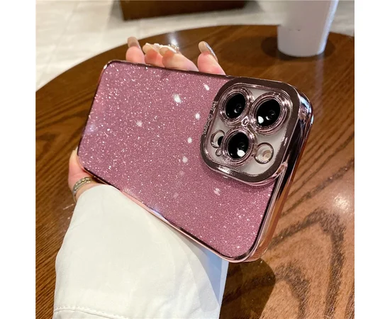 Силіконовий чохол "Shining Plating" для iPhone 12 Pro Max Рожевий