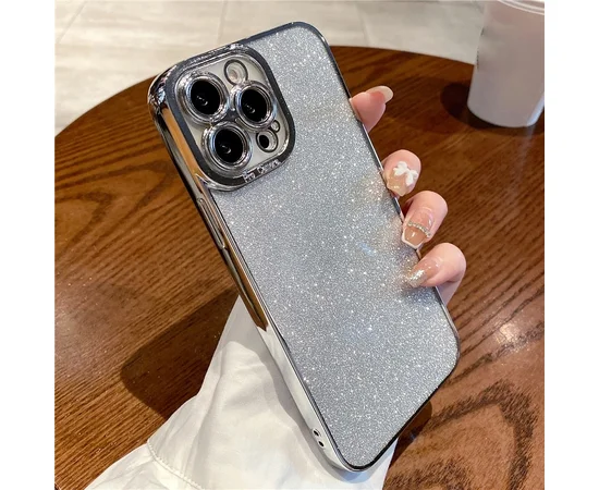 Силіконовий чохол "Shining Plating" для iPhone 12 Pro Max Срібний