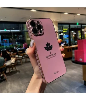 Силіконовий чохол "Plating Maple" для iPhone 14 Pro Фіолетовий