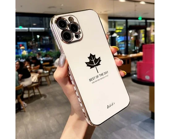 Силиконовый чехол "Plating Maple" для iPhone 14 Pro Белый