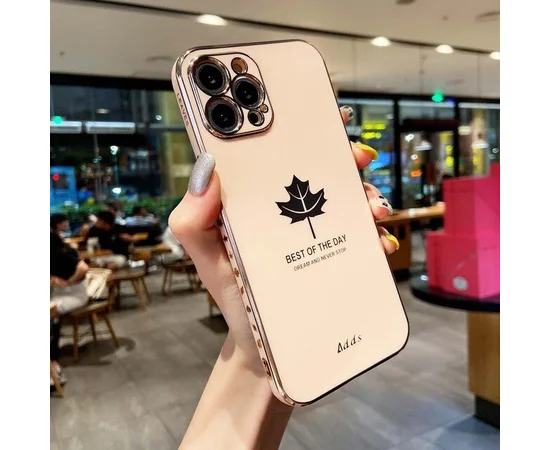 Силіконовий чохол "Plating Maple" для iPhone 14 Pro Рожевий