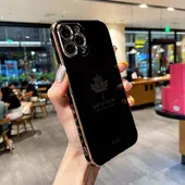 Силіконовий чохол "Plating Maple" для iPhone 14 Pro Max Чорний