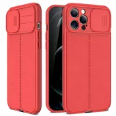 Силиконовый чехол "Camshield" со шторкой для iPhone 13 Pro Max Красный