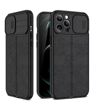 Силиконовый чехол "Camshield" черный со шторкой для iPhone 12 Pro Силиконовый чехол "Camshield" черный со шторкой для iPhone 12 Pro