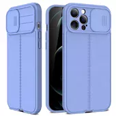 Силиконовый чехол "Camshield" со шторкой для iPhone 11 Pro Max Фиолетовый