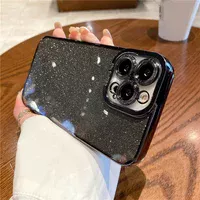 Силиконовый чехол "Shining Plating" для iPhone 14 Pro Черный