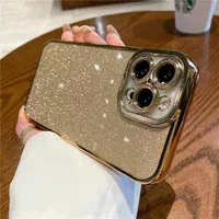 Силиконовый чехол "Shining Plating" для iPhone 15 Pro Max Золотой