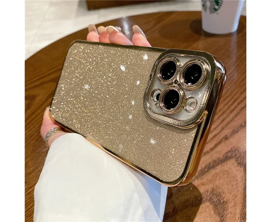 Силіконовий чохол "Shining Plating" для iPhone 15 Pro Золотий