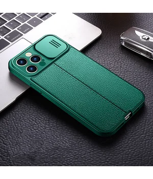 Силіконовий чохол "Camshield" зі шторкою для iPhone 13 Pro Max Зелений