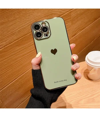 Силіконовий чохол "Aesthetic Love" для iPhone 14 Pro Фісташковий