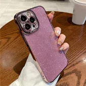 Силиконовый чехол "Shining Plating" для iPhone 14 Pro Max Розовый