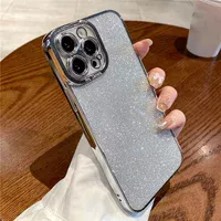 Силиконовый чехол "Shining Plating" для iPhone 15 Pro Max Серебряный