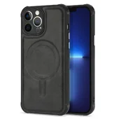 Силиконовый чехол "Leather Magnetic" with MagSafe для Apple iPhone 13 Pro Черный