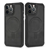 Силіконовий чохол "Leather Magnetic" with MagSafe для Apple iPhone 13 Pro Чорний