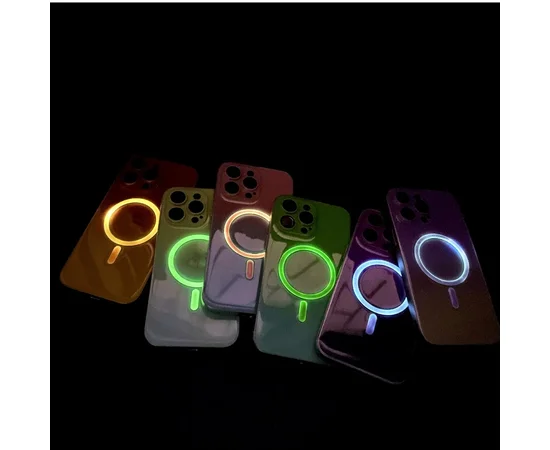 Силіконовий чохол "Gradient Luminous" with MagSafe для Apple iPhone 12 Pro Max Темно-фіолетовий