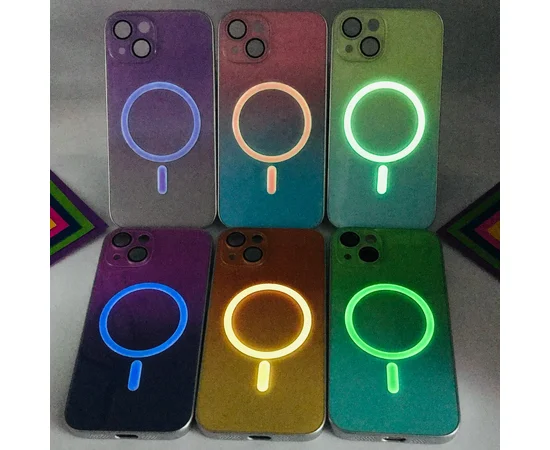 Силіконовий чохол "Gradient Luminous" with MagSafe для Apple iPhone 12 Pro Max Темно-фіолетовий