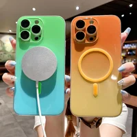 Силиконовый чехол "Gradient Luminous" with MagSafe для Apple iPhone 11 Pro Max Зеленый