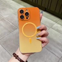 Силіконовий чохол "Gradient Luminous" with MagSafe для Apple iPhone 14 Pro Max Помаранчевий