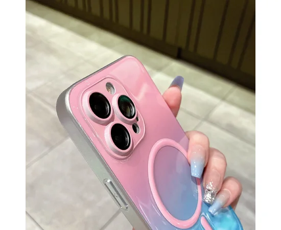 Силіконовий чохол "Gradient Luminous" with MagSafe для Apple iPhone 11 Pro Max Рожевий