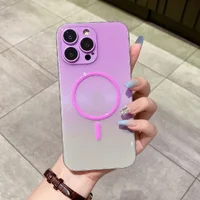 Силиконовый чехол "Gradient Luminous" with MagSafe для Apple iPhone 15 Pro Фиолетовый