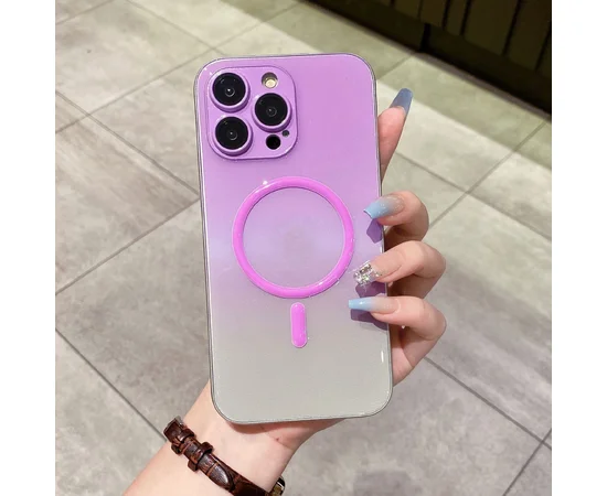 Силіконовий чохол "Gradient Luminous" with MagSafe для Apple iPhone 11 Pro Max Фіолетовий