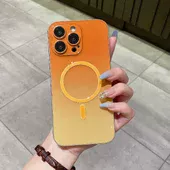 Силиконовый чехол "Gradient Luminous" with MagSafe для Apple iPhone 14 Pro Max Оранжевый