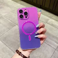 Силиконовый чехол "Gradient Luminous" with MagSafe для Apple iPhone 11 Pro Max Темно-фиолетовый