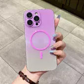 Силіконовий чохол "Gradient Luminous" with MagSafe для Apple iPhone 15 Pro Фіолетовий