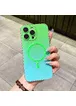 Силіконовий чохол "Gradient Luminous" with MagSafe для Apple iPhone 12 Pro Max Зелений