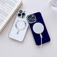 Силиконовый чехол "Silver Plating" with MagSafe для Apple iPhone 13 Pro Max Белый