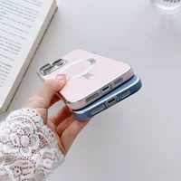 Силиконовый чехол "Silver Plating" with MagSafe для Apple iPhone 14 Pro Max Sky Blue