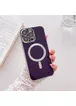 Силіконовий чохол "Silver Plating" with MagSafe для Apple iPhone 14 Pro Max Темно-фіолетовий