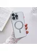 Силіконовий чохол "Silver Plating" with MagSafe Apple iPhone 13 Pro Max Білий