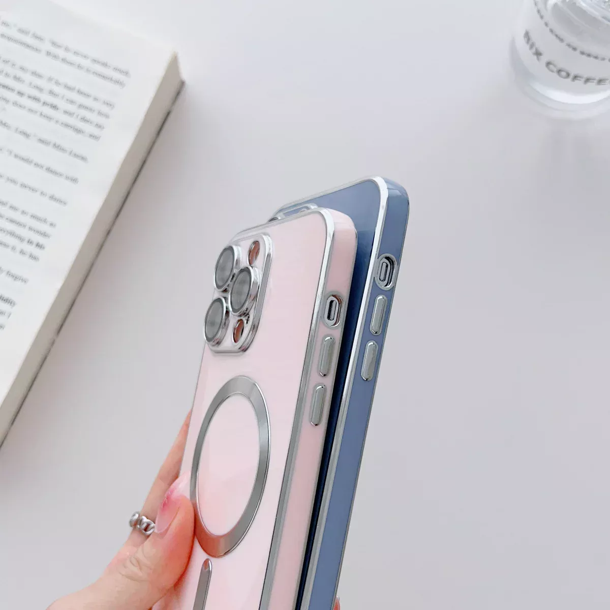 Силиконовый чехол "Silver Plating" with MagSafe для Apple iPhone 11 Pro Max Sky Blue