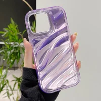 Силиконовый чехол "Laser Wavy" для iPhone 14 Pro Фиолетовый