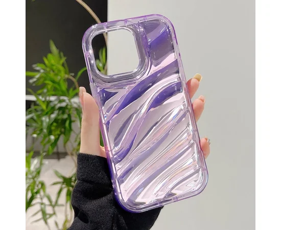 Силіконовий чохол "Laser Wavy" для iPhone 14 Pro Фіолетовий